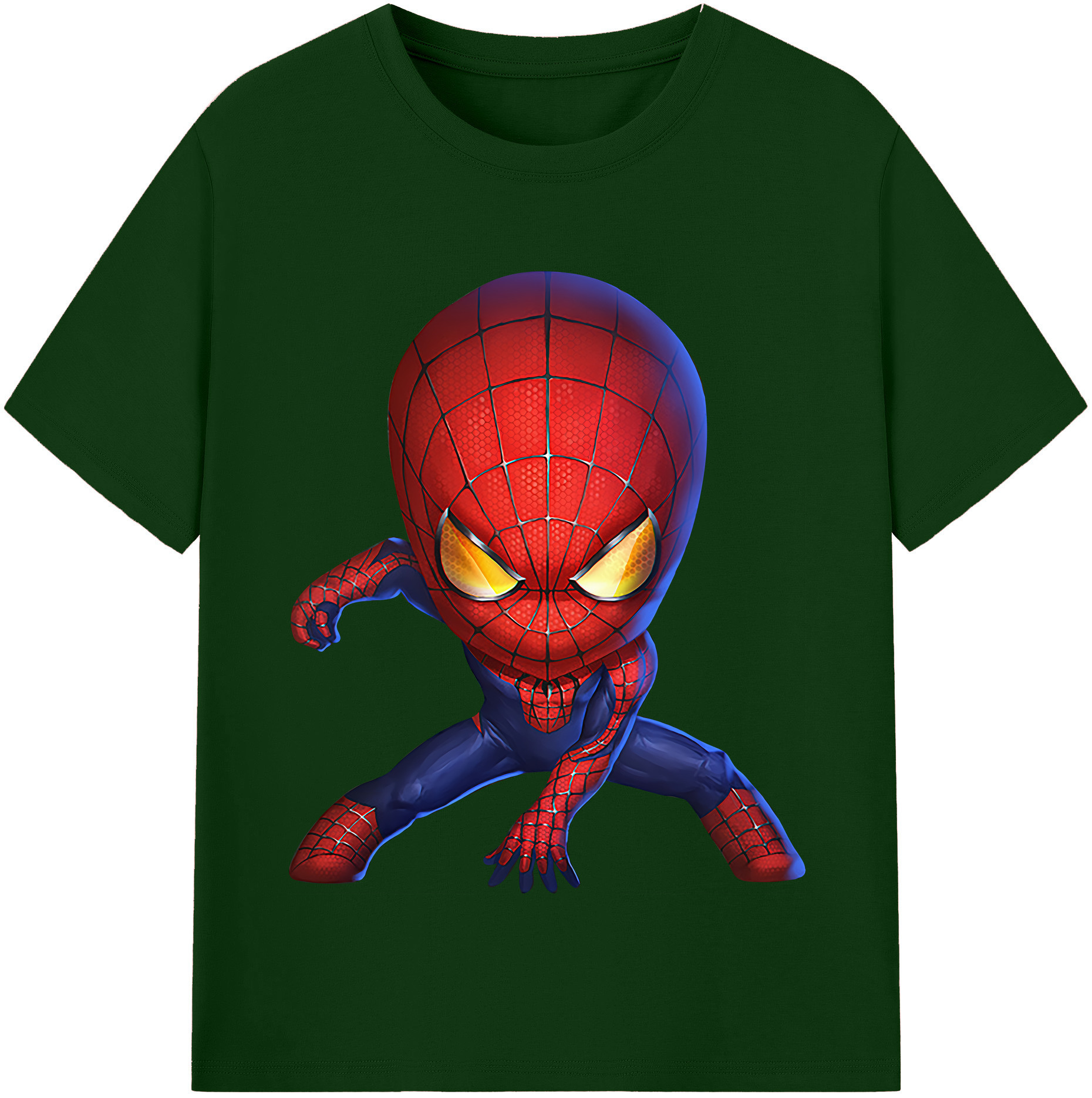 （画像用） Spider Man スパイダーマン 綿100％半袖Tシャツ（フロントプリント）